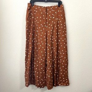Anthropologie Pants Womens M Polkadot OB1167921 Wide Leg Pleated Isobel trousers